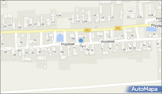 Przylesie, Przylesie, 77a, mapa Przylesie