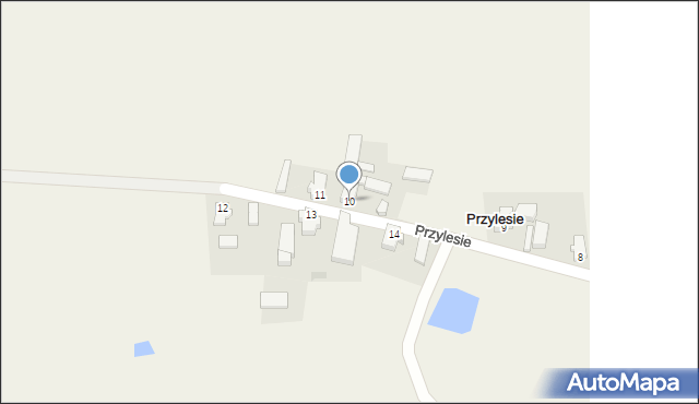 Przylesie, Przylesie, 10, mapa Przylesie