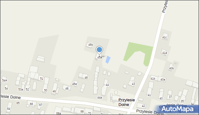 Przylesie Dolne, Przylesie Dolne, 45a, mapa Przylesie Dolne