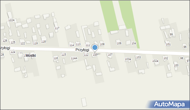 Przyłogi, Przyłogi, 110, mapa Przyłogi