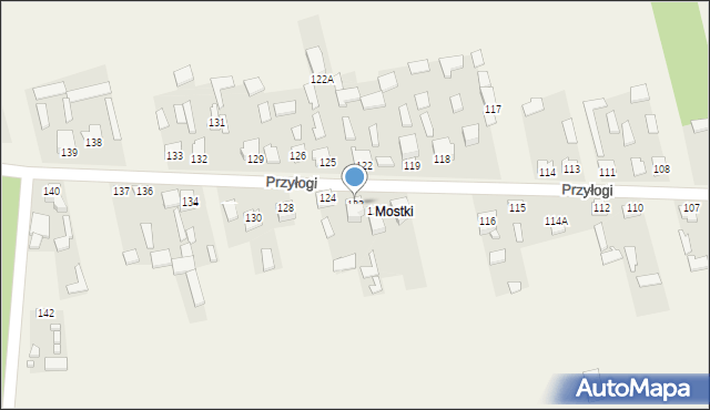 Przyłogi, Przyłogi, 123, mapa Przyłogi