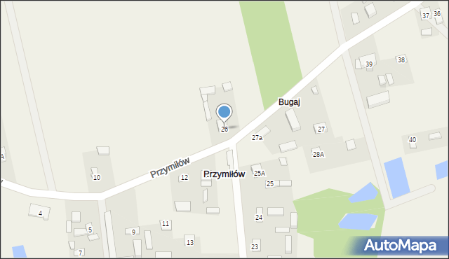 Przymiłów, Przymiłów, 26, mapa Przymiłów