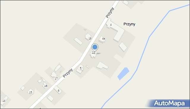 Przyny, Przyny, 22a, mapa Przyny