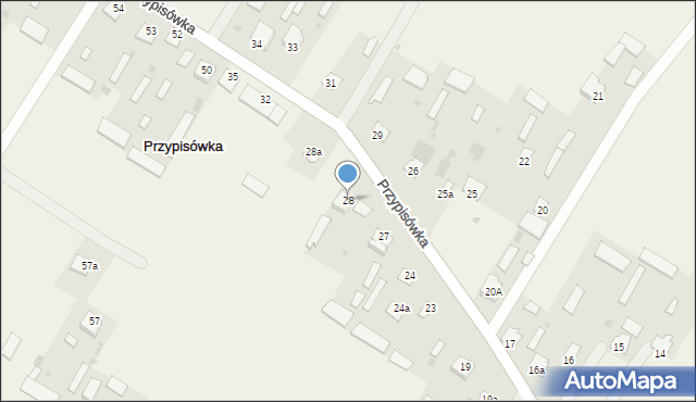 Przypisówka, Przypisówka, 28, mapa Przypisówka