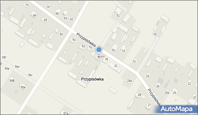 Przypisówka, Przypisówka, 50, mapa Przypisówka