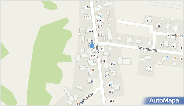 Przyprostynia, Prandoty, 128a, mapa Przyprostynia