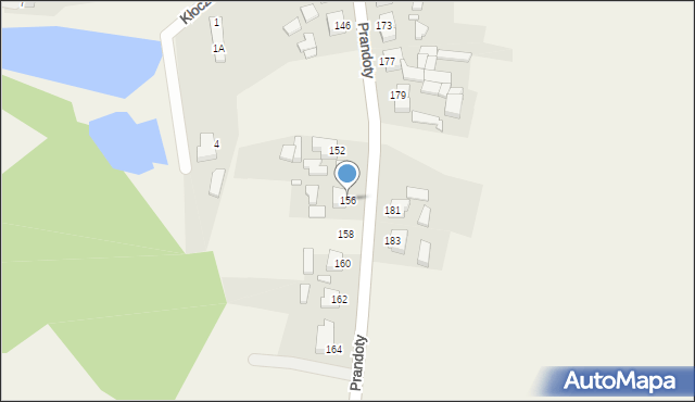 Przyprostynia, Prandoty, 156, mapa Przyprostynia