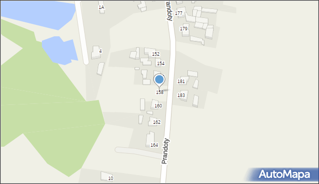 Przyprostynia, Prandoty, 158, mapa Przyprostynia