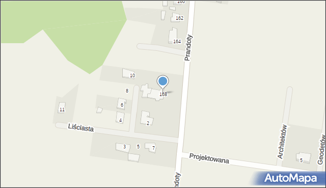 Przyprostynia, Prandoty, 168, mapa Przyprostynia