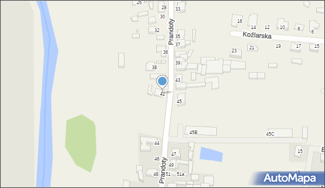Przyprostynia, Prandoty, 42, mapa Przyprostynia