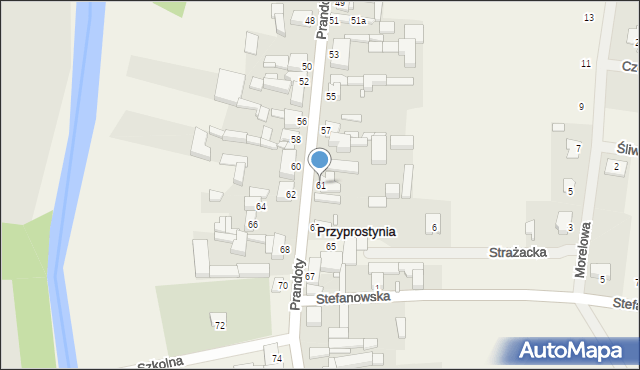Przyprostynia, Prandoty, 61, mapa Przyprostynia