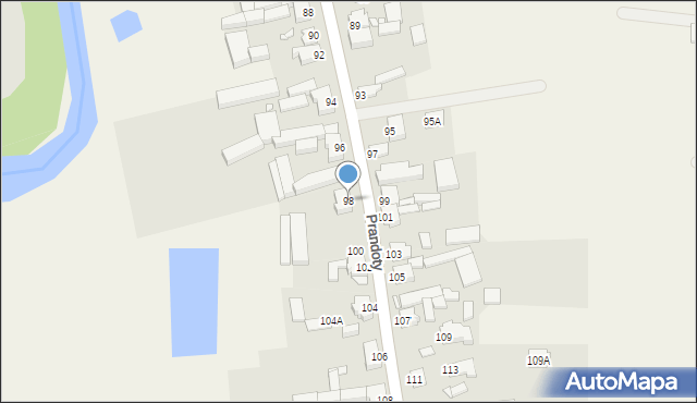 Przyprostynia, Prandoty, 98, mapa Przyprostynia