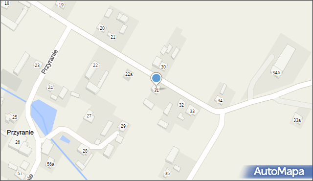 Przyranie, Przyranie, 31, mapa Przyranie