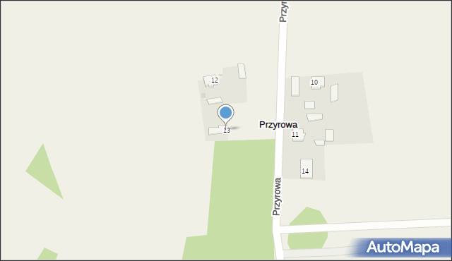 Przyrowa, Przyrowa, 13, mapa Przyrowa