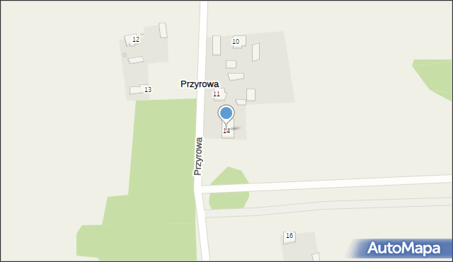 Przyrowa, Przyrowa, 14, mapa Przyrowa