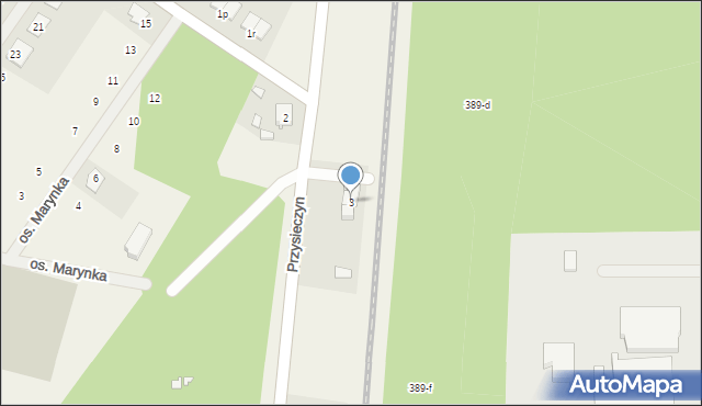 Przysieczyn, Przysieczyn, 3, mapa Przysieczyn