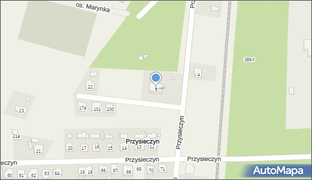 Przysieczyn, Przysieczyn, 5, mapa Przysieczyn