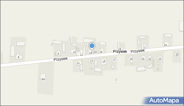 Przysiek, Przysiek, 14a, mapa Przysiek