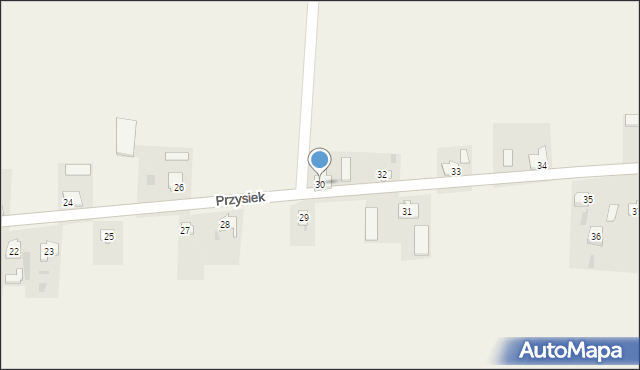 Przysiek, Przysiek, 30, mapa Przysiek