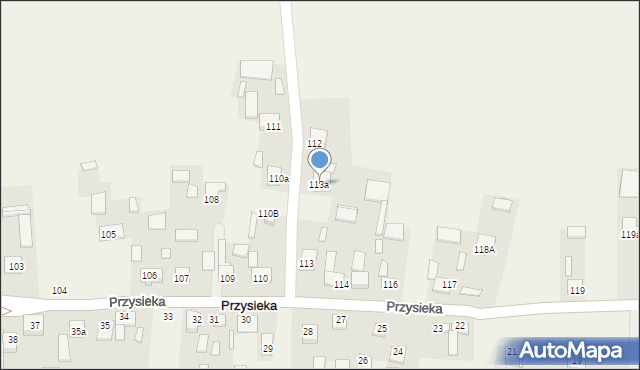 Przysieka, Przysieka, 113a, mapa Przysieka