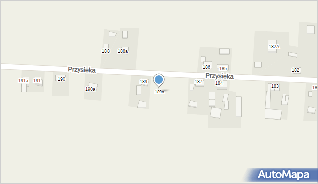 Przysieka, Przysieka, 189a, mapa Przysieka