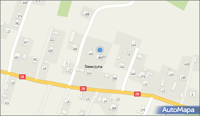 Przysieki, Przysieki, 363, mapa Przysieki