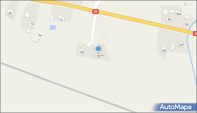 Przysieki, Przysieki, 51, mapa Przysieki