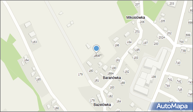 Przysietnica, Przysietnica, 180A, mapa Przysietnica