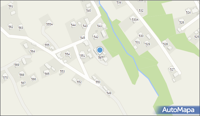 Przysietnica, Przysietnica, 547, mapa Przysietnica