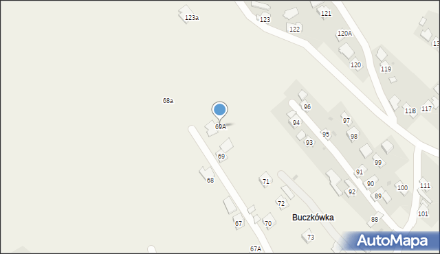Przysietnica, Przysietnica, 69A, mapa Przysietnica