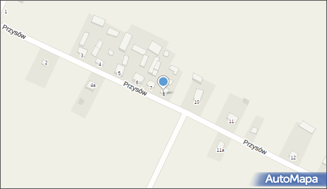 Przysów, Przysów, 8, mapa Przysów