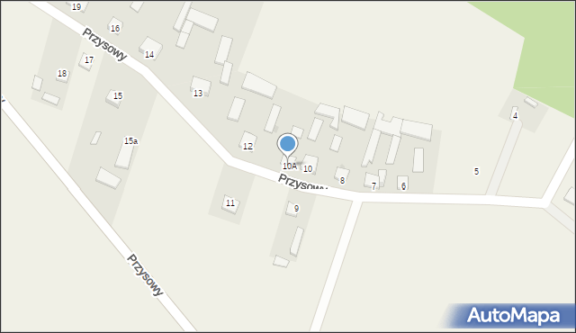 Przysowy, Przysowy, 10A, mapa Przysowy