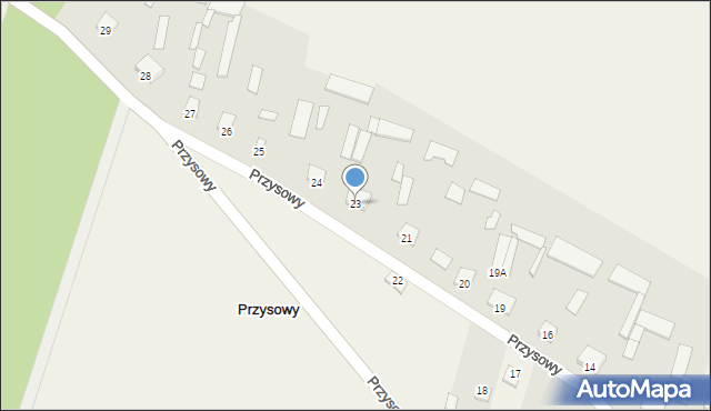 Przysowy, Przysowy, 23, mapa Przysowy