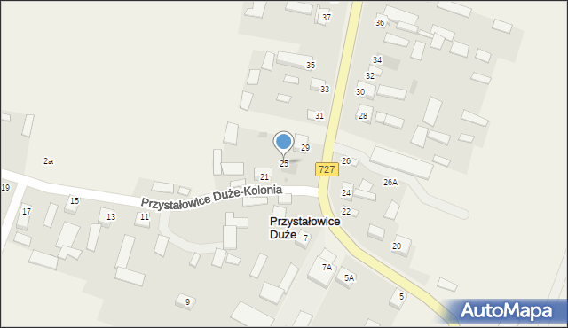 Przystałowice Duże, Przystałowice Duże, 25, mapa Przystałowice Duże