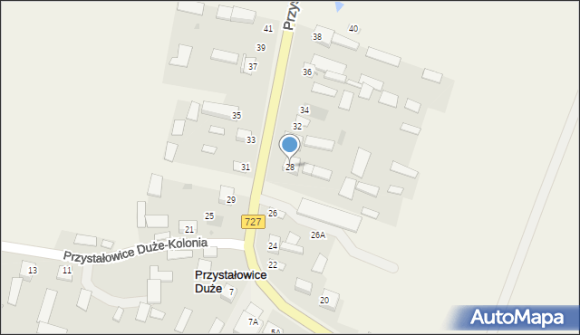 Przystałowice Duże, Przystałowice Duże, 28, mapa Przystałowice Duże