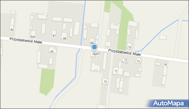 Przystałowice Małe, Przystałowice Małe, 70A, mapa Przystałowice Małe