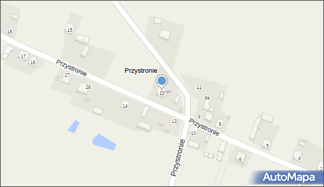 Przystronie, Przystronie, 12, mapa Przystronie