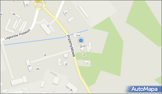 Przysucha, Przemysłowa, 13, mapa Przysucha