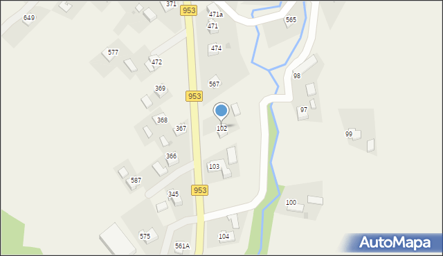 Przytkowice, Przytkowice, 102, mapa Przytkowice