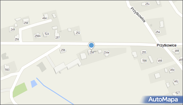 Przytkowice, Przytkowice, 234, mapa Przytkowice