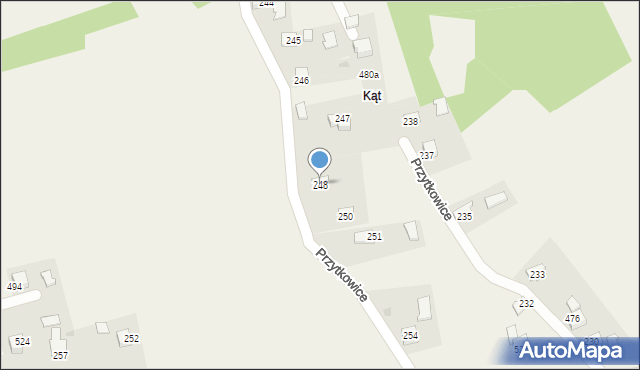 Przytkowice, Przytkowice, 248, mapa Przytkowice