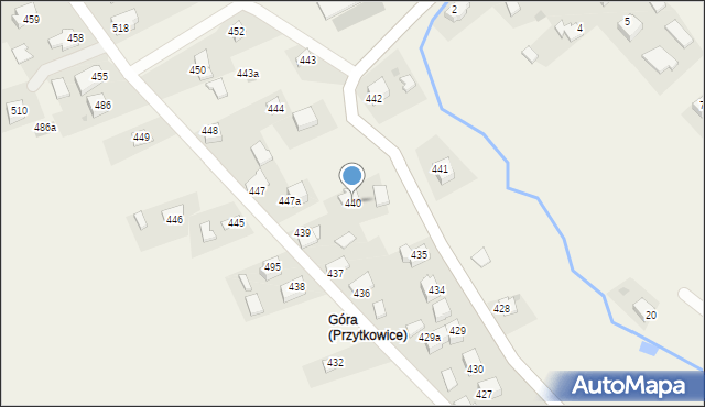 Przytkowice, Przytkowice, 440, mapa Przytkowice
