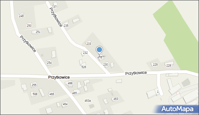 Przytkowice, Przytkowice, 476, mapa Przytkowice