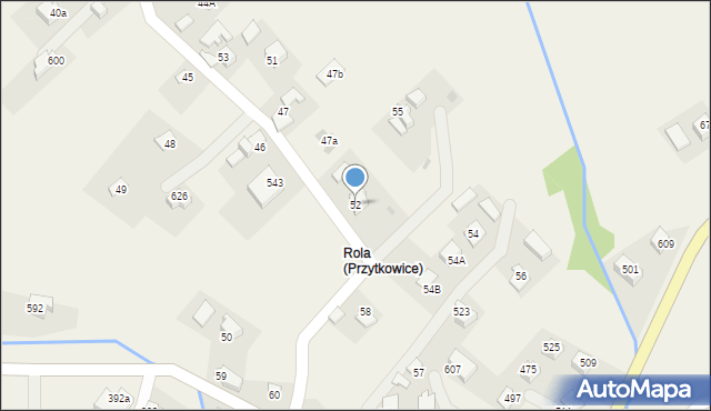Przytkowice, Przytkowice, 52, mapa Przytkowice