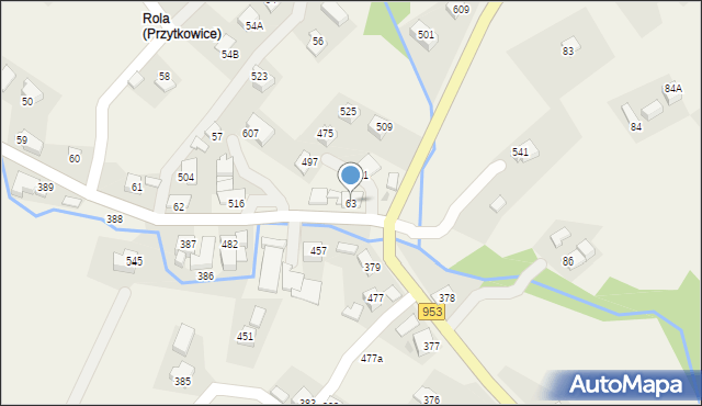 Przytkowice, Przytkowice, 63, mapa Przytkowice