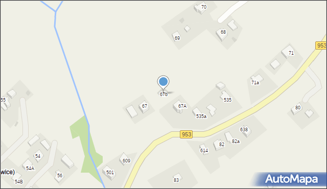 Przytkowice, Przytkowice, 67b, mapa Przytkowice