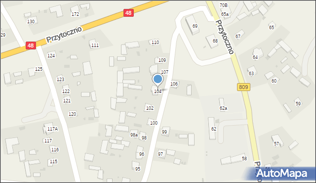 Przytoczno, Przytoczno, 104, mapa Przytoczno