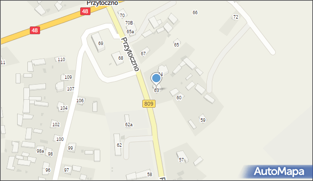 Przytoczno, Przytoczno, 63, mapa Przytoczno
