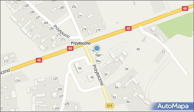 Przytoczno, Przytoczno, 70B, mapa Przytoczno