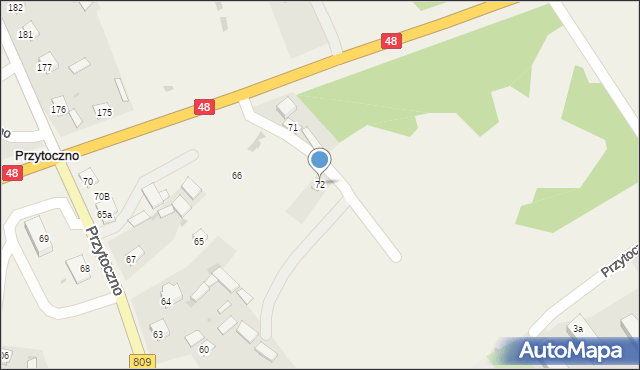 Przytoczno, Przytoczno, 72, mapa Przytoczno